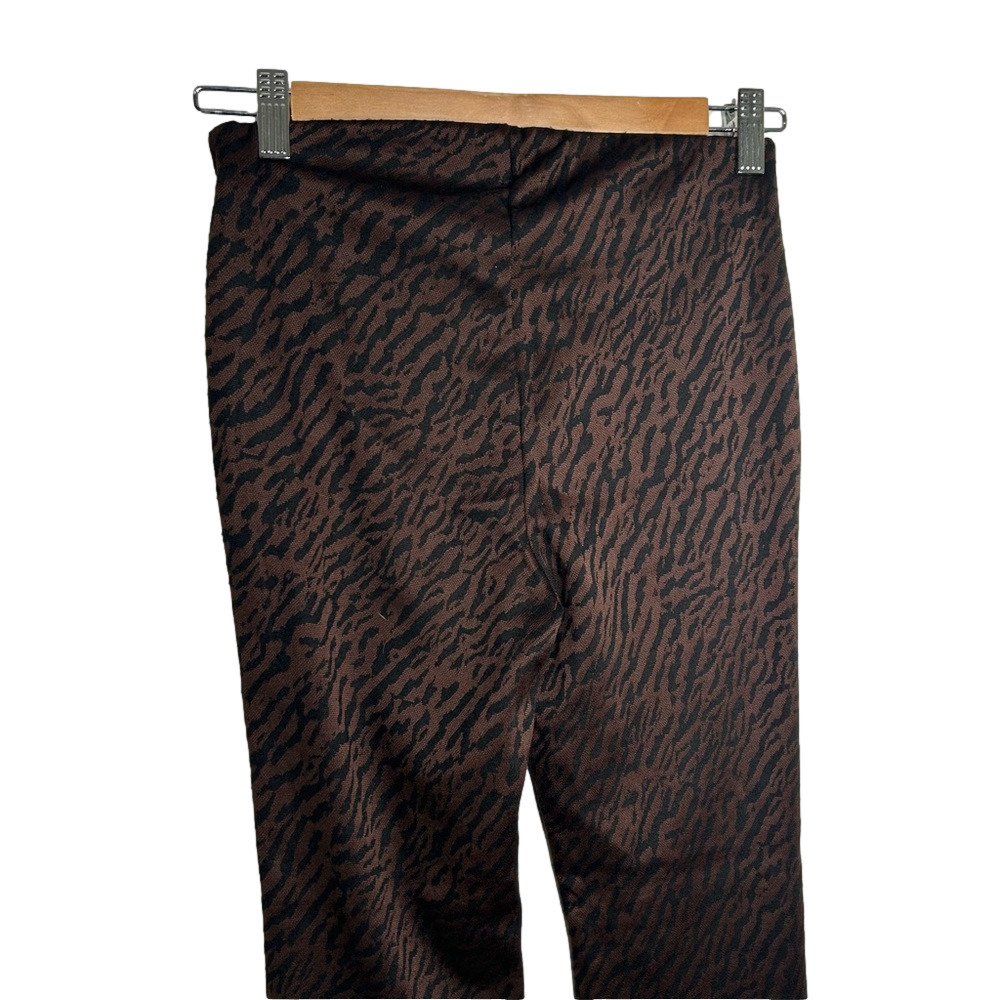 Zara Brown Animal Print Flare Pants M